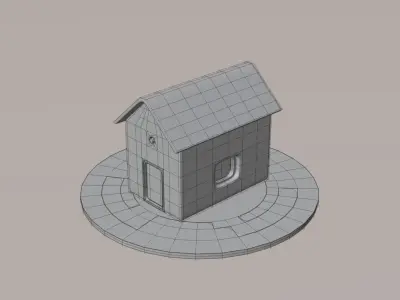 Small Tiny hut House 3D model