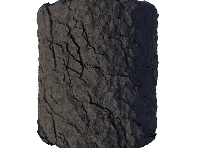Clif Black Wall Texture 3D model