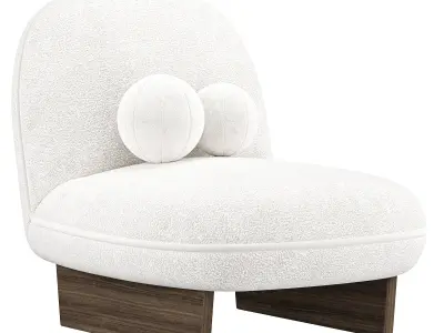 Ingrid Sherpa Armchair By Castlery 3D model