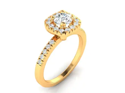 Ring M170 The luxury female ring with gems wedding 3D print model