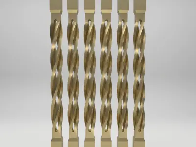 Twisted Baluster 3D model buy