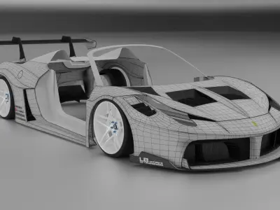 Ferrari 458 Spider Liberty Walk Sillhouette 3D model