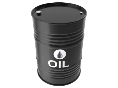 Oil with drop barrel 3D model