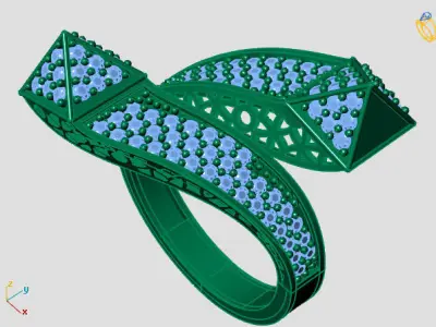 Two Head Women Ring 3DM Womens Ring 3d models 3D print model 3D print model 16