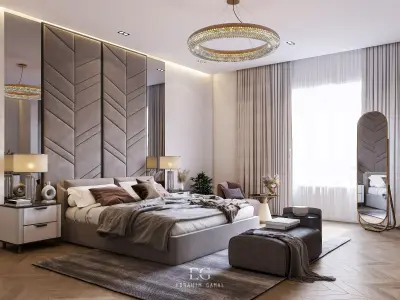 Modern Master Bedroom 3D model