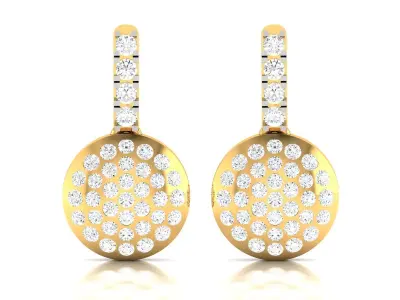 Women Earrings 3dm STL FBX OBJ Render Details 3D print model purchase