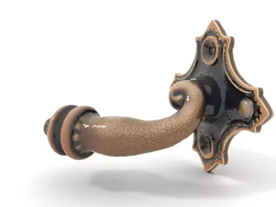 Ornate Bronze Handle model pack Low-poly 3D model