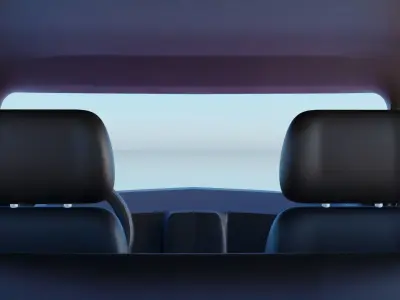 Low Poly Mini Van Low-poly 3D model