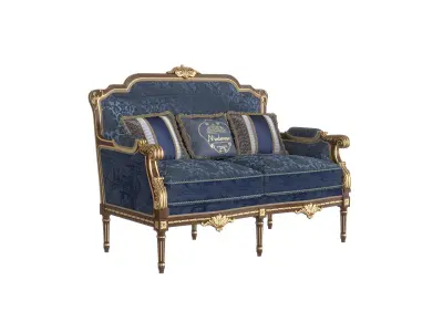 Luxury midnight loveseat by Modenese 3D model