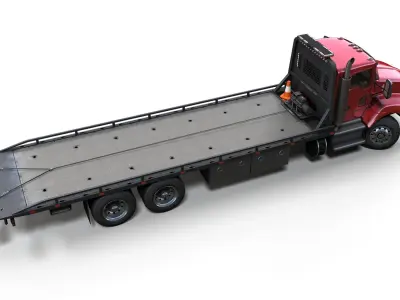 Kenworth t440 tow truck Low-poly 3D model