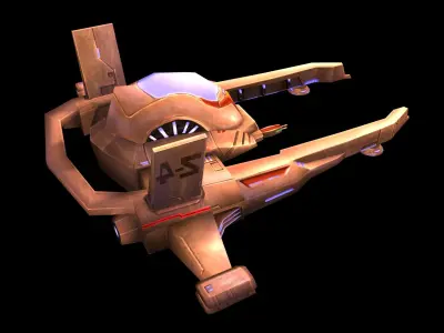 Small attack ship 01 3D model