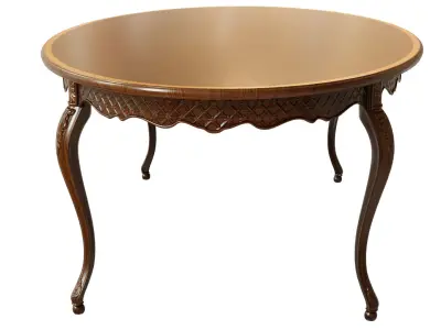 Classic table with carvings 2400 3D model
