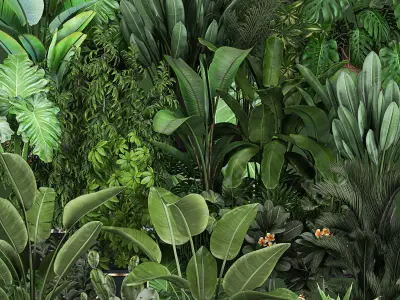 Collection of plants of 20 pieces SET 3 NEW 3D model