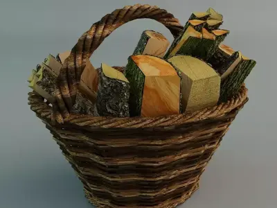 Wicker Basket Free 3D model