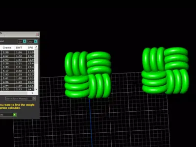 elegant square knot stud earrings 3D print model