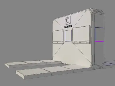 Booth Exhibition Stand a484 3D model