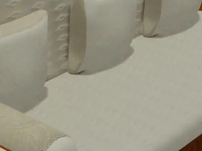 White Sofa 3D Model 3D model