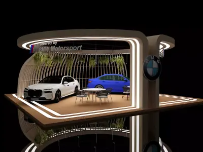 Booth car Exibhition 3D model