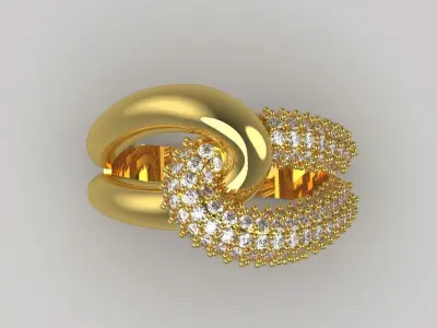 luxury diamond ring jr00106 3D print model