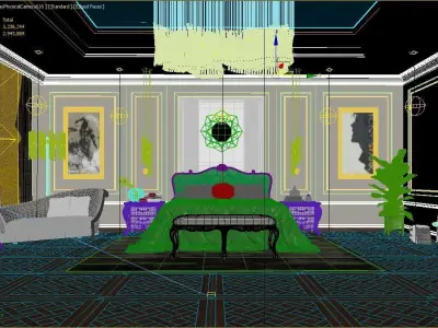 Master Bedroom Classic 3d Max Model 3D model