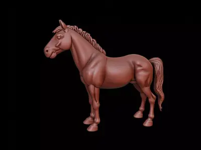Horse Animal Sculpture 3D print model get