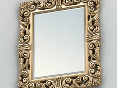 Rectangle mirror frame 007 3D model