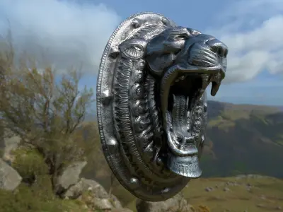 Metal sculpture Low-poly 3D model purchase