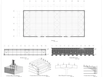 3D Model details for steel structure 3D model