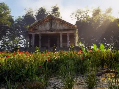 Forest Environment Unreal Engine 5 Low-poly 3D model