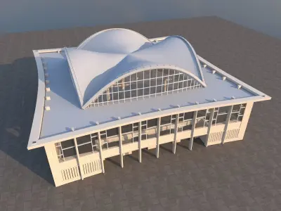 Constanta Railway Station Romania 3D model