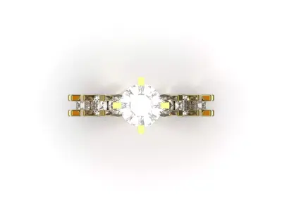 File for a full diamond solitaire ring sr0128 3D print model