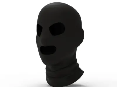 Balaclava male mannequin wearing mask 3D model