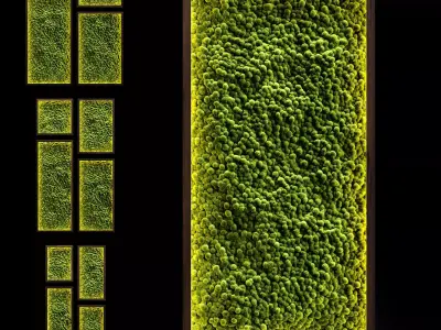 Phytowall with stabilized moss 3D model