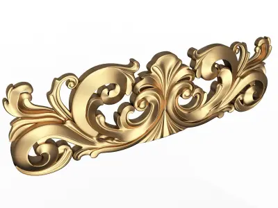 Carved Plaster Molding Decoration 023 Low-poly 3D model