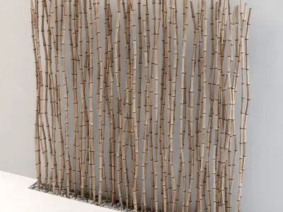 Bamboo thin branch decor n2  3D model