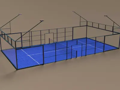 Padel Court 3D model
