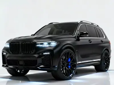 Matte Black Stealth Luxury SUV 3D Model Low-poly 3D model