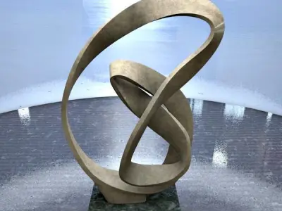 Spiral abstract home decoration sculpture 3D model