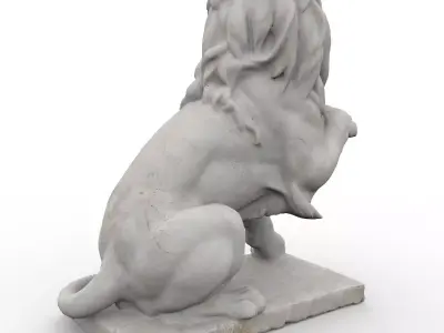 Classic lion with high resolution PBR textures 3D model