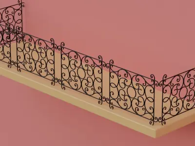 fence gallery Free 3D model