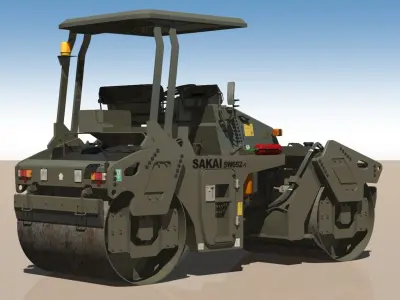 JGSDF Vibrating  Load roller SW-652 3D model