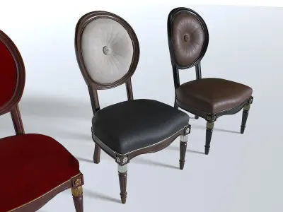 Chair Pack 4 Low-poly 3D model