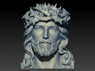 Jesus Head Pendant 3D print model