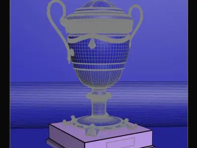 Football cup trophy 3D model