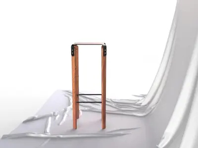 Modern Scandinavian Designer Bar Stool 3D model