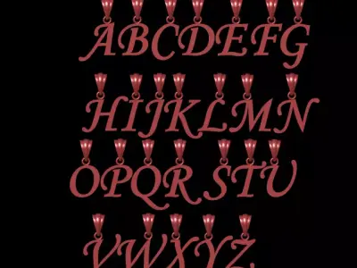 Luxury 3D Alphabet Pendant Collection 3D print model