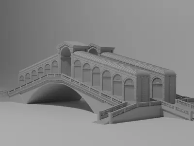 Rialto Bridge Venice  3D model