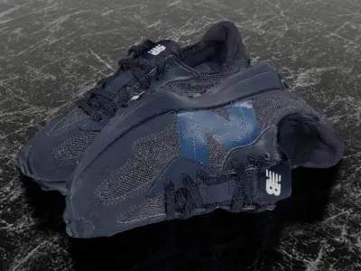 NEW BALANCE 327 3D SHOES - BLUE Low-poly 3D model