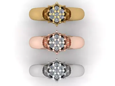 Brand ring rose 3D print model