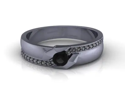 Diamond Jewelry Man Ring 3D print model buy